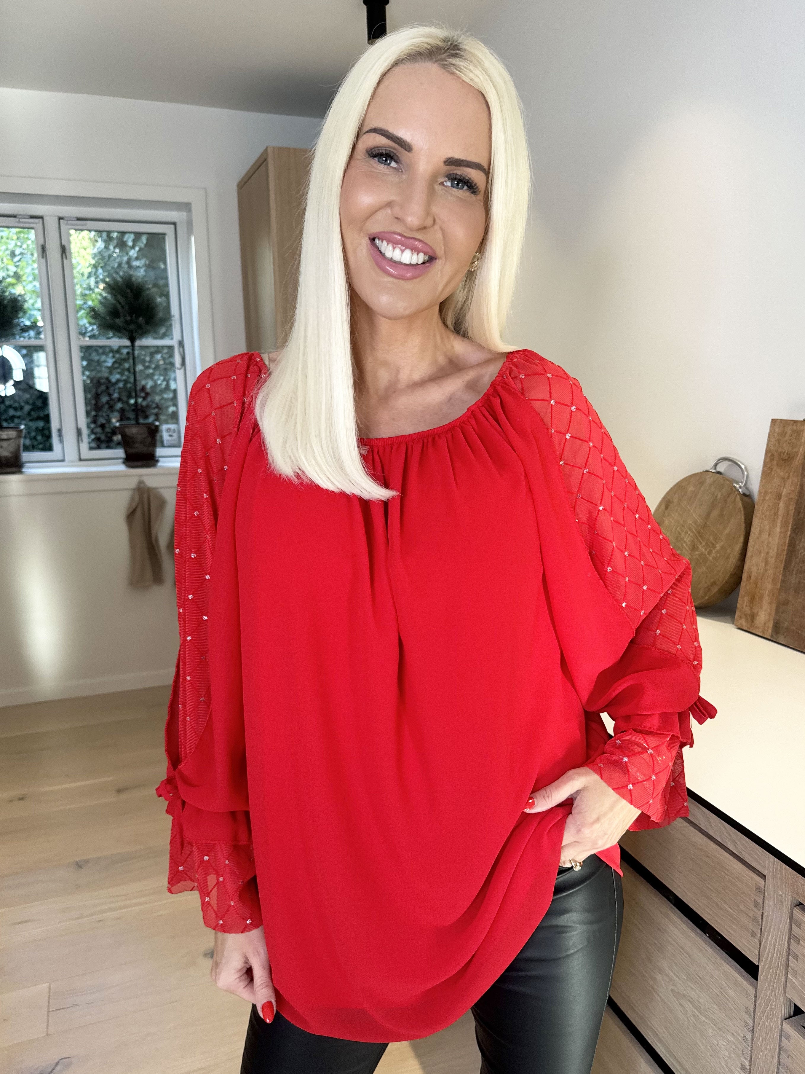 Ninell - Chiffongtunika med vackra ärmar